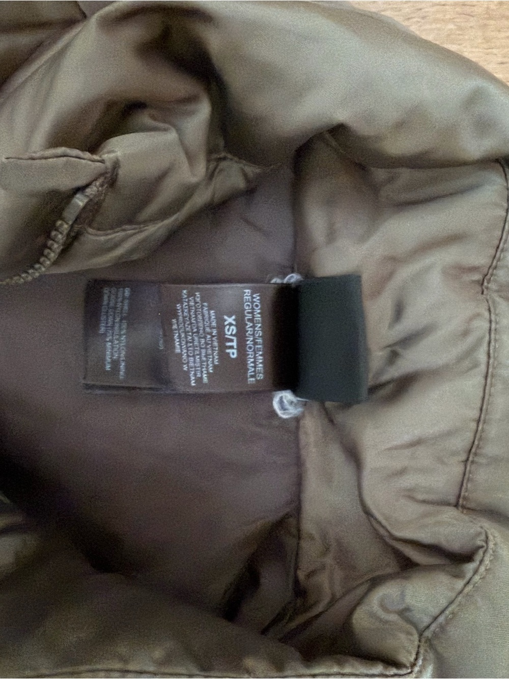 The North Face Olive Quilted Insulated Vest - Picture 3 of 3